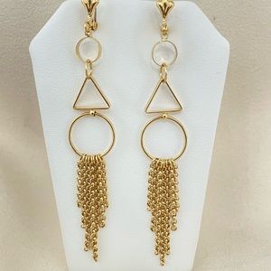 18k Gold Filled Long Dangle Earrings